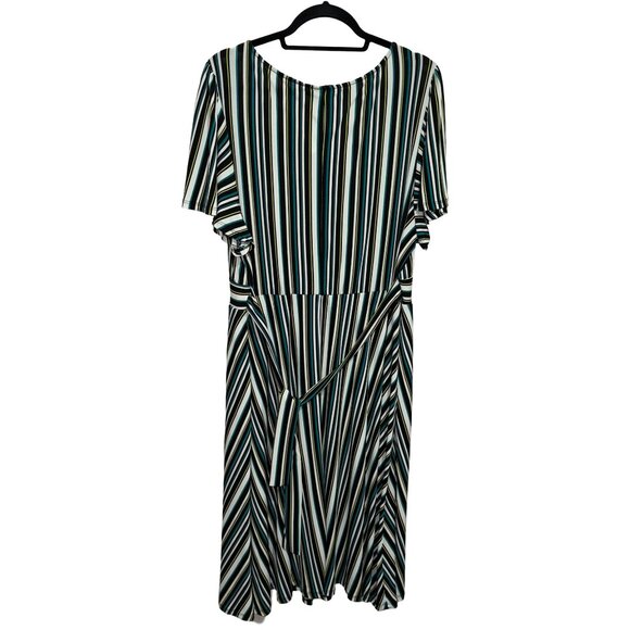 TORRID Midi Crepe Studio Knit Flutter Sleeve Dress Sz 3(3x) 22-24 NWT - Picture 8 of 15